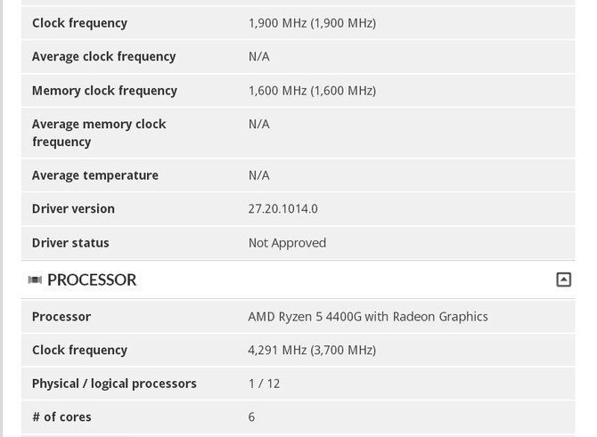 AMD Ryzen 5 4400G - układ APU już przetestowany w 3DMark 11 [2]