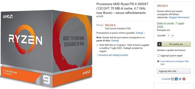 AMD Ryzen 3000XT - Amazon potwierdza ceny oraz specyfikację [3]