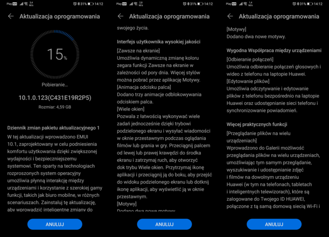 EMUI 10.1 już w Polsce. Trafia m.in. do Huawei P30. Co nowego? [1]