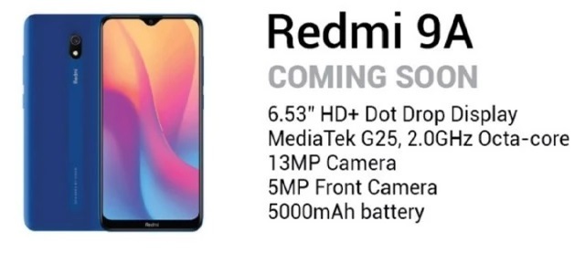 Xiaomi Redmi 9A - wyciekła specyfikacja taniego smartfona [2]