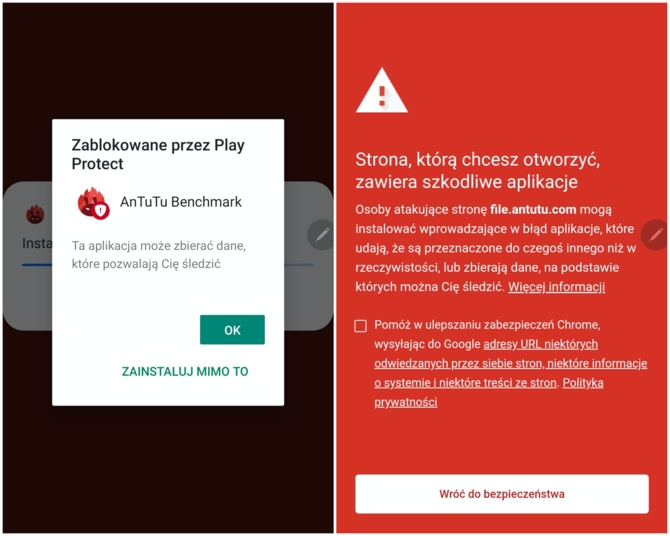 Google Play Protect blokuje instalację AnTuTu ze wszystkich źródeł [2]