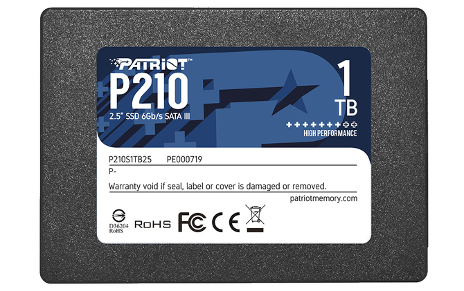 Patriot P210 - seria niedrogich dysków SSD o pojemności do 2 TB [1]