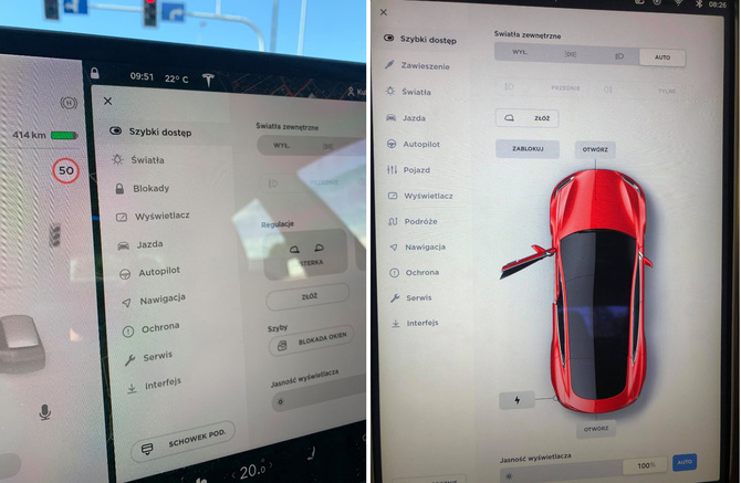 Samochody elektryczne Tesla 3 oraz Tesla S dostały polski interfejs [2]