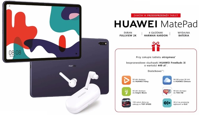 Huawei MatePad: 10-calowy tablet z akumulatorem 7250 mAh [11]