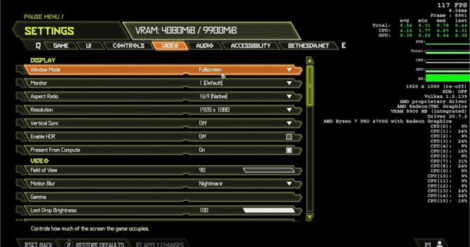 AMD Ryzen 7 4700G przetestowany w grze Doom Eternal [2]