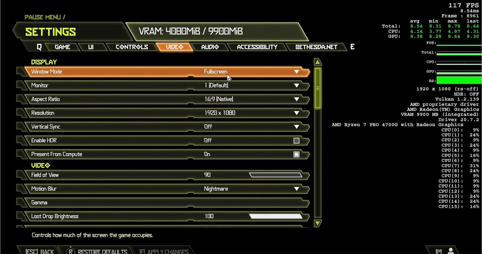 Procesor AMD Ryzen 7 4700G przetestowany w grze Doom Eternal | PurePC.pl