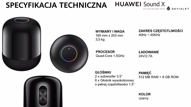 Huawei Sound X - inteligentny głośnik stworzony z marką Devialet [7]