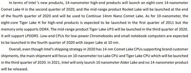 Intel Tiger Lake-H zadebiutuje w pierwszym kwartale 2021 roku [2]