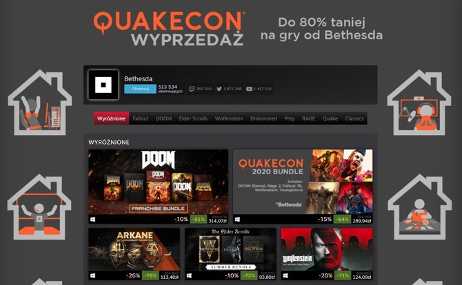 Quake za darmo z okazji QuakeCon, a gry Bethesdy taniej na Steam [3]