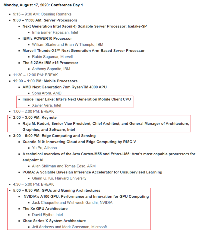 Hot Chips z informacjami o kartach graficznych Intel Xe i Tiger Lake [2]