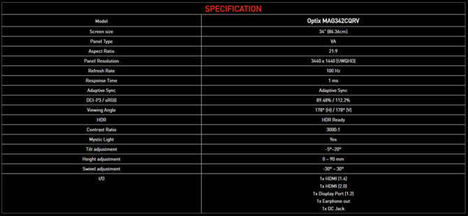 MSI Optix MAG342CQRV - 34-calowy zakrzywiony monitor 21:9 [3]