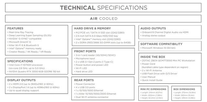 ZOTAC ZBOX QCM7T3000: niewielki PC z NVIDIA Quadro RTX 3000 [3]