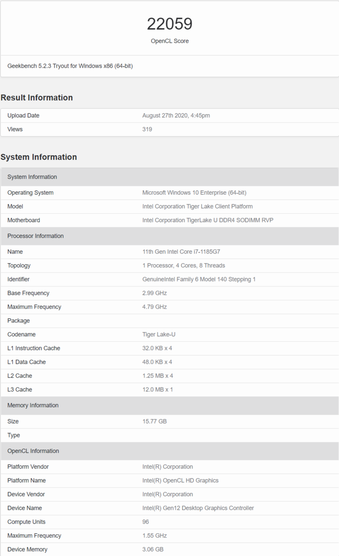 Intel Core i7-1185G7 - najmocniejszy procesor z serii Tiger Lake-U [2]