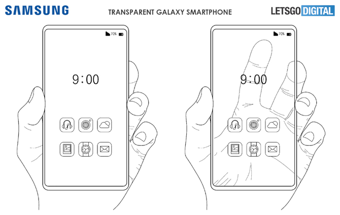 Samsung - przeźroczysty smartfon może wyglądać właśnie tak [3]