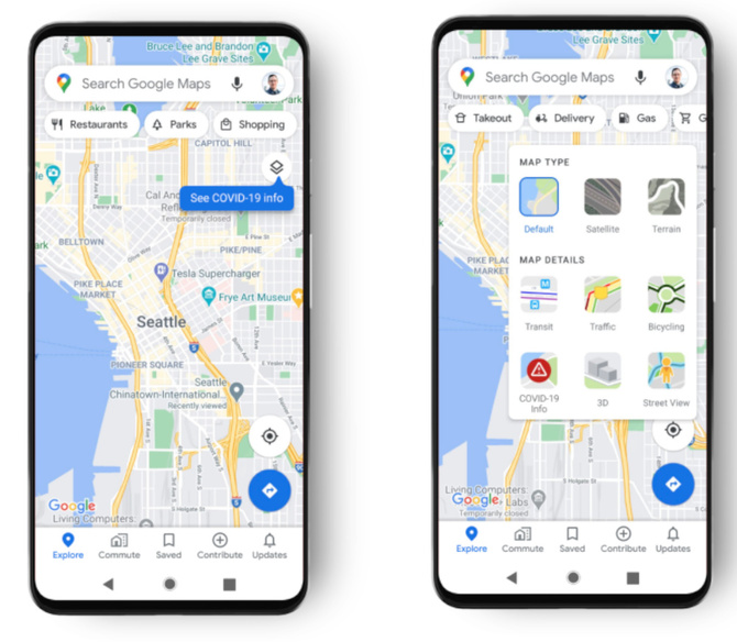 Mapy Google otrzymują nową warstwę z informacjami o COVID-19 [2]