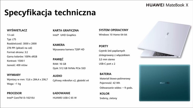 Huawei Matebook X i Matebook 14 - znamy cenę i datę premiery [3]