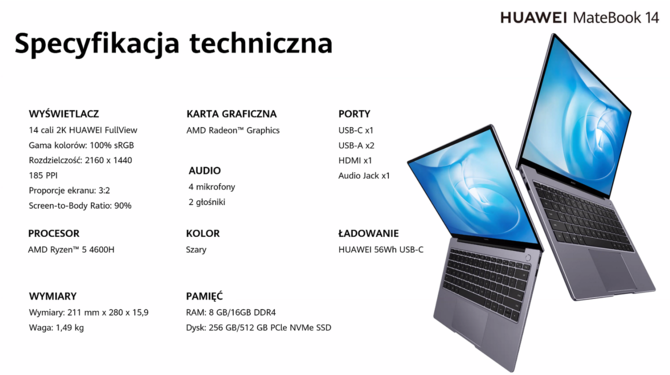 Huawei Matebook X i Matebook 14 - znamy cenę i datę premiery [6]