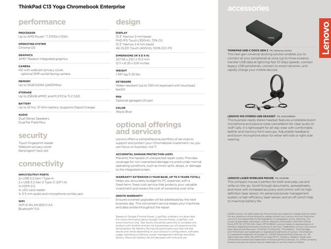 Lenovo ThinkPad C13 YOGA Chromebook - Ryzen 7 3700C i 4K OLED [5]