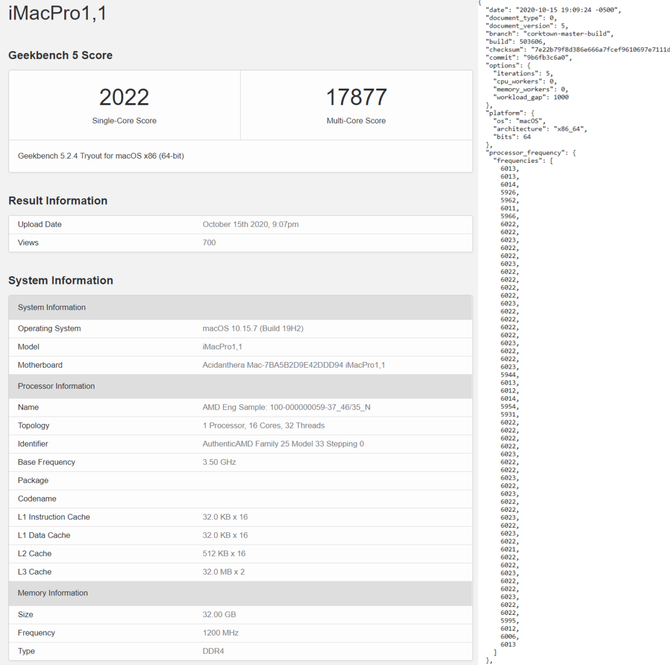 AMD Ryzen 9 5950X z OC do 6 GHz na komputerze Apple iMac Pro [2]