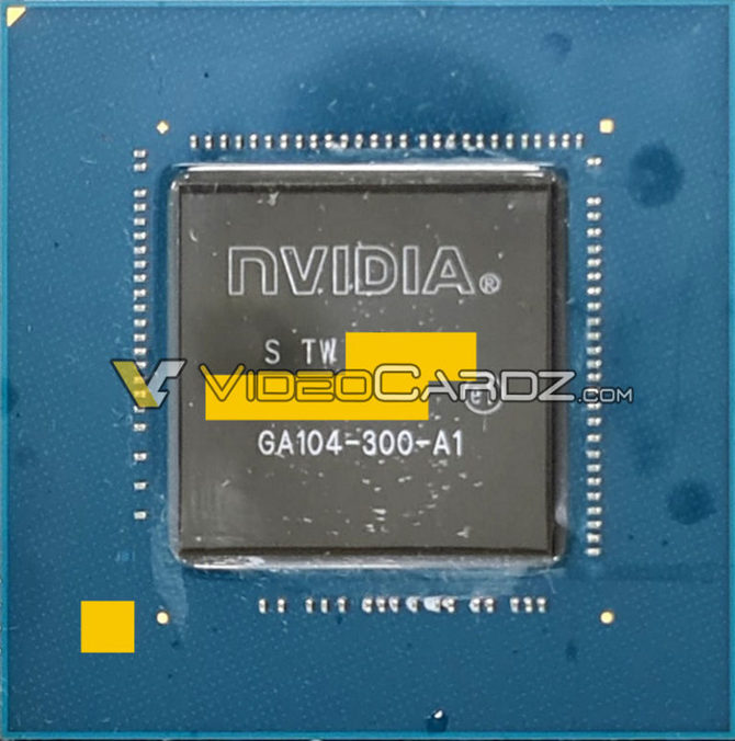 NVIDIA GeForce RTX 3070. Rdzeń GA104-300 na pierwszym zdjęciu [2]