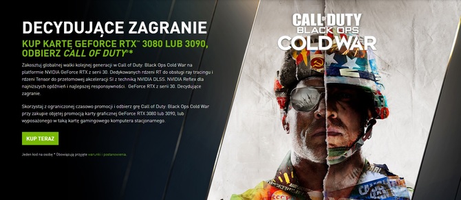 Call of Duty: Black Ops Cold War za darmo z RTX 3090 lub RTX 3080 [1]