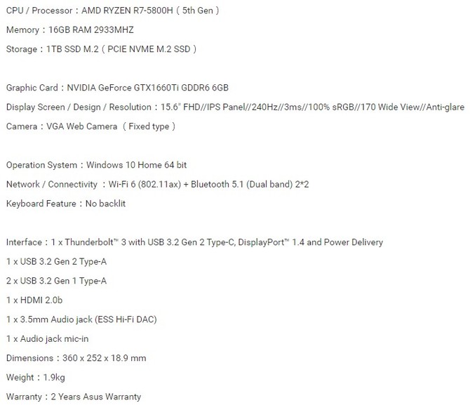 ASUS TUF Gaming A17 z AMD Ryzen 7 5800H i RTX 3070 Max-Q [4]