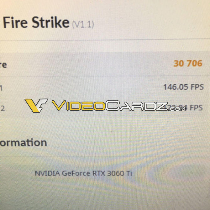 NVIDIA GeForce RTX 3060 Ti o 13% słabsza od GeForce RTX 3070 [2]