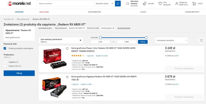 Radeon RX 6800 i RX 6800 XT - fatalna dostępność wszystkich GPU [8]