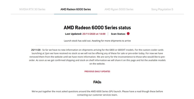 Radeon RX 6800 i RX 6800 XT - fatalna dostępność wszystkich GPU [4]