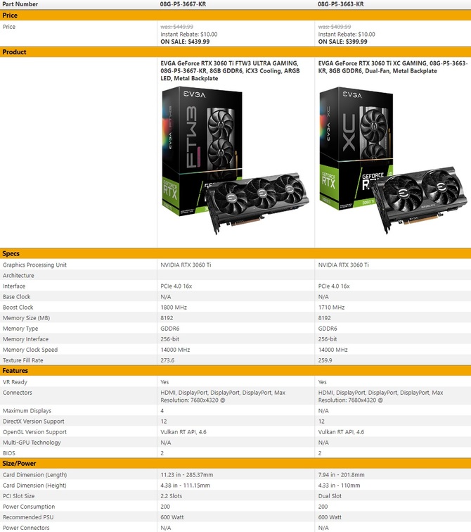 EVGA RTX 3060 Ti FTW3 Ultra i tańszy XC z dwoma wentylatorami [5]