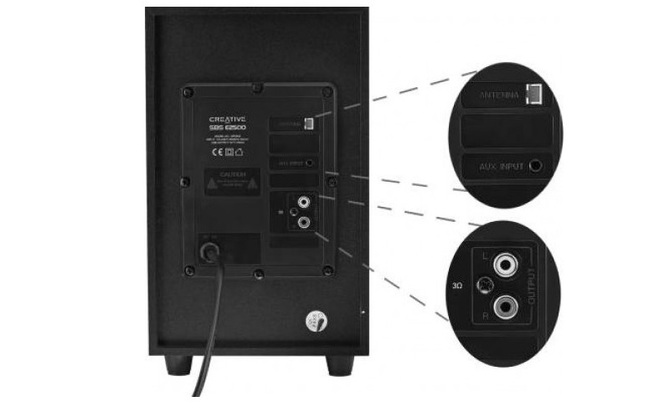 Creative SBS E2500 - Wielozadaniowy, niedrogi system głośników 2.1 z radiem, Bluetooth oraz odtwarzaczem MP3 na USB [4]