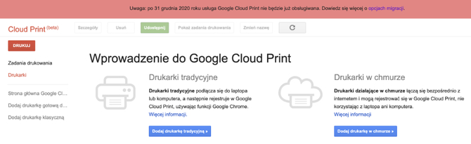 Google Cloud Print: usługa drukowania w chmurze zostanie wyłączona w tym tygodniu. Powody w pełni uzasadniają decyzję [3]