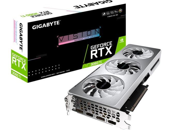 Gigabyte GeForce RTX 3060 Ti Vision OC - niereferencyjny Ampere w efektownym, srebrnym opakowaniu. Znamy specyfikację układu [1]