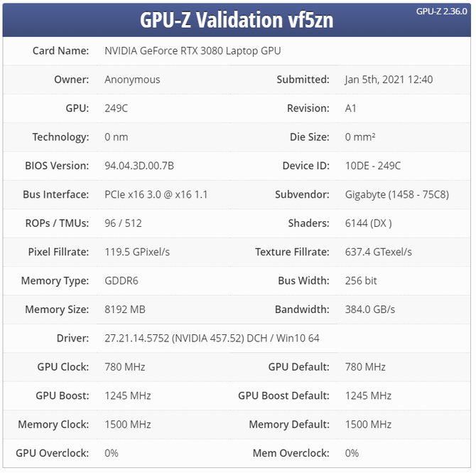 NVIDIA GeForce RTX 3080 Max-Q Design - poznaliśmy pełną specyfikację energooszczędnej karty graficznej Ampere [2]