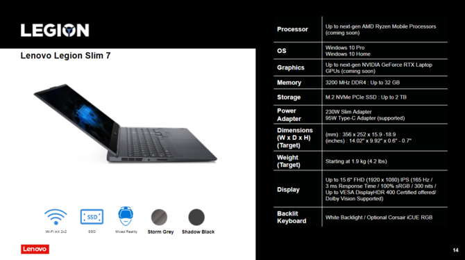Lenovo Legion 7, Legion 5 Pro i Legion Slim 7 - gamingowe laptopy z AMD Cezanne-H i kartami GeForce RTX 3060, RTX 3070 i RTX 3080 [5]