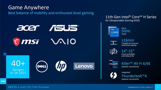 Intel Tiger Lake-H35 oficjalnie zaprezentowane - procesory do laptopów z NVIDIA RTX 3000. Nowe informacje o Rocket Lake-S [5]