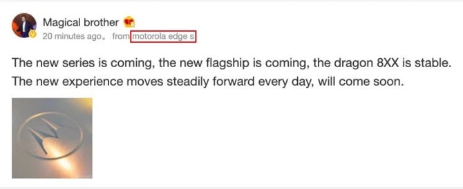 Motorola Edge S - pierwsza zapowiedź nowego flagowca Motoroli. Na pokładzie m.in. układ Qualcomm Snapdragon 8XX [2]