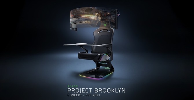 Razer Project Brooklyn – fotel rodem z filmów science fiction z 60-calowym ekranem OLED, haptycznymi wibracjami i Chroma RGB [1]