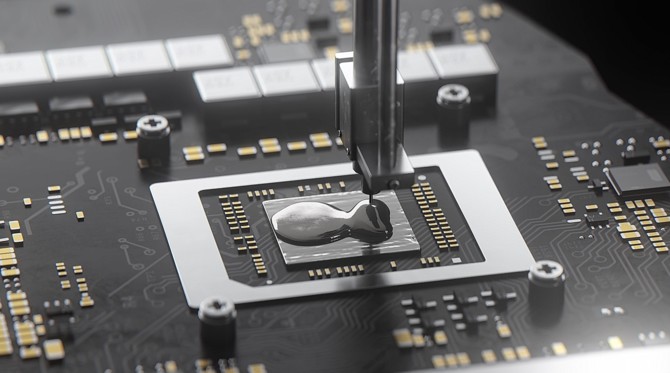 Laptopy ASUS ROG - producent pokazuje nam proces nakładania ciekłego metalu na procesory AMD Ryzen 5000 - APU Cezanne [3]