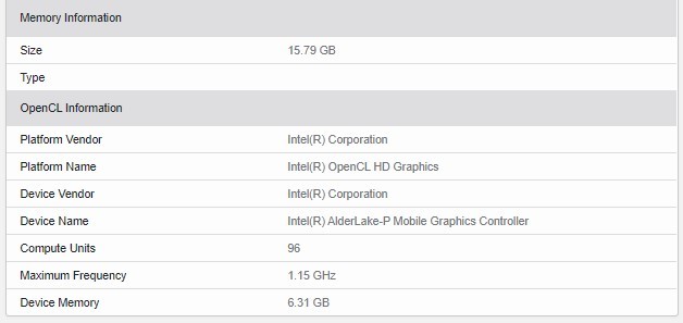 Intel Alder Lake-P - 14-rdzeniowy i 20-wątkowy procesor 12 generacji dla laptopów pojawił się w bazie programu GeekBench [3]