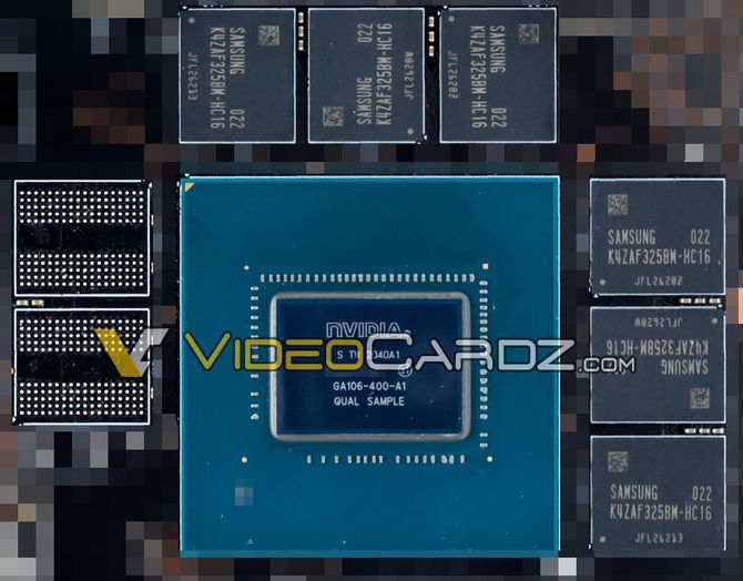 NVIDIA GeForce RTX 3060 12 GB - sfotografowano rdzeń graficzny Ampere GA106. Nowy układ dużo mniejszy od GA104 [2]