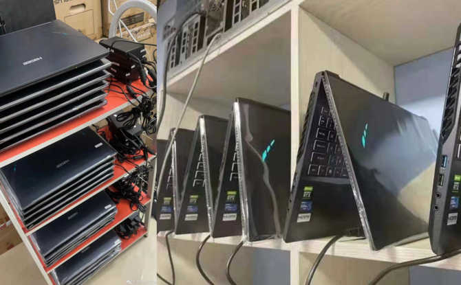 Chińscy kopacze wykorzystują gamingowe laptopy z kartami NVIDIA GeForce RTX 3000 do kopania Ethereum [2]