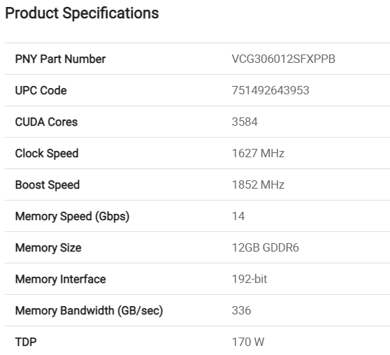 PNY GeForce RTX 3060 12 GB XLR8 Gaming REVEL EPIC-X RGB Single Fan Edition - karta graficzna z szaloną nazwą i dziwną specyfikacją [3]