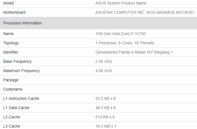 Procesory Intel Core i9-11900T i i7-11700 trafiły do bazy Geekbench. Mimo niższego TDP i tak zostawiają w tyle czołowe układy Ryzen [3]