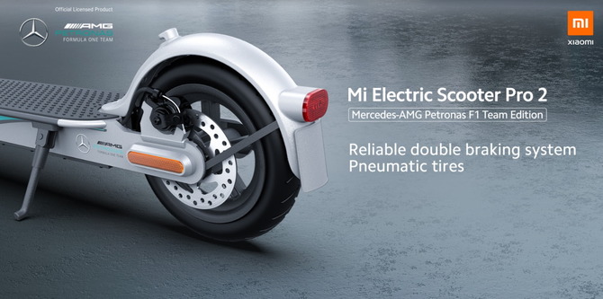Xiaomi Mi Electric Scooter Pro 2 Mercedes-AMG Petronas F1 Team Edition już oficjalnie w Polsce. Hulajnoga w stylu wyścigowym [1]
