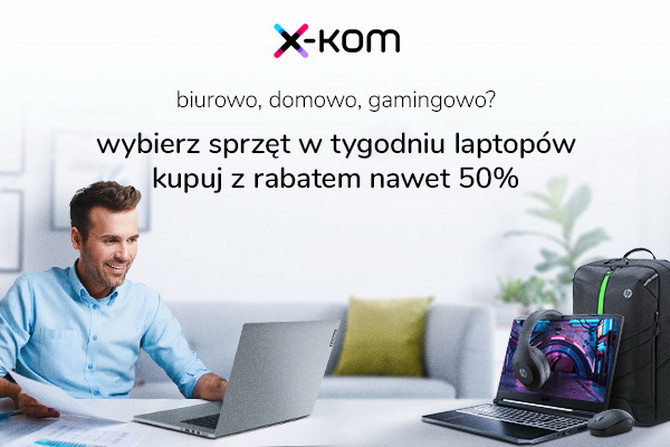 Tańsze laptopy w sklepach x-kom. Rusza promocja Tydzień Laptopów, a zniżki obejmują także inne urządzenia [nc1]