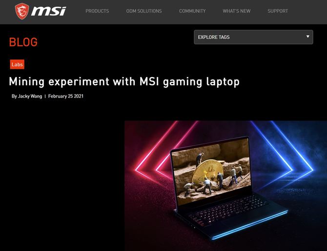 MSI promuje kopanie kryptowalut na swoim flagowym laptopie GE76 Raider z kartą graficzną NVIDIA GeForce RTX 3080 [2]