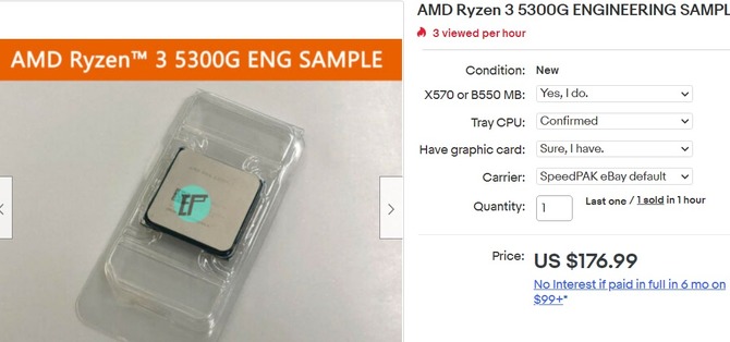 AMD Ryzen 3 5300G - pierwsze informacje o 4-rdzeniowym i 8-wątkowym APU Cezanne dla komputerów stacjonarnych [3]