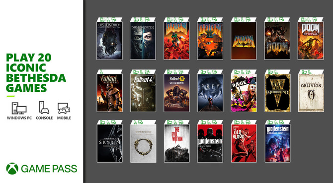 Microsoft Xbox Game Pass bogatsze o 20 gier studia Bethesda. Zagramy m.in. w serie Wolfenstein, Fallout i DOOM [2]
