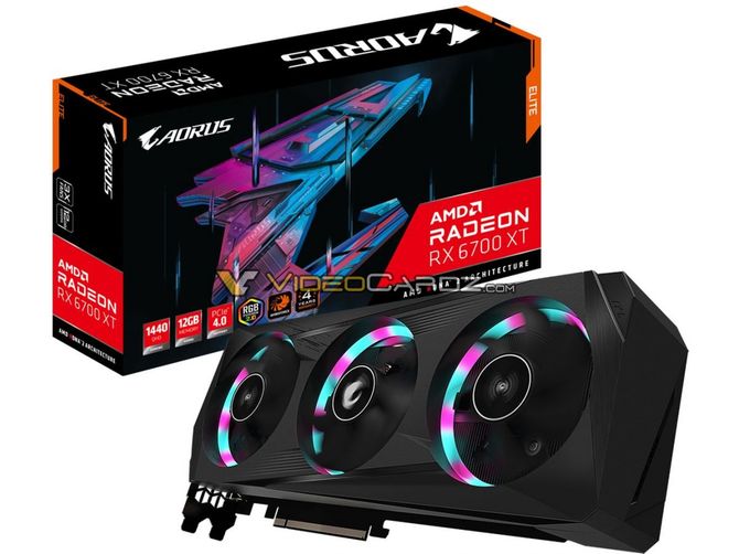 Gigabyte Radeon RX 6700 XT AORUS ELITE on the first versions.  This is what the top version of the new graphics card looks like [1]